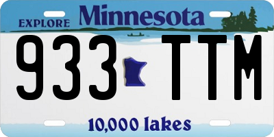 MN license plate 933TTM