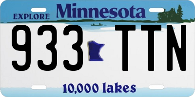 MN license plate 933TTN