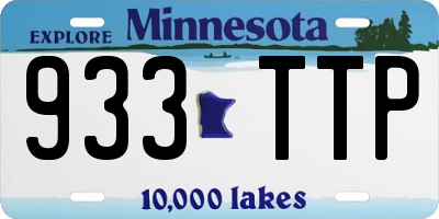 MN license plate 933TTP