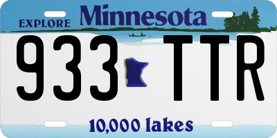 MN license plate 933TTR