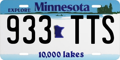 MN license plate 933TTS