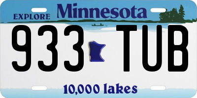 MN license plate 933TUB