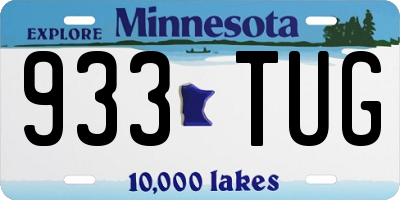 MN license plate 933TUG