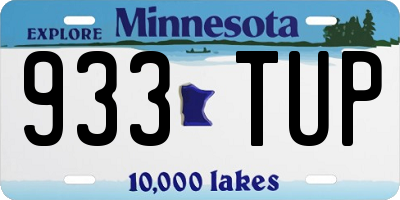 MN license plate 933TUP