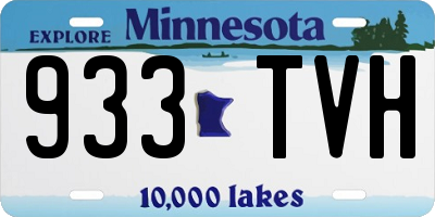 MN license plate 933TVH