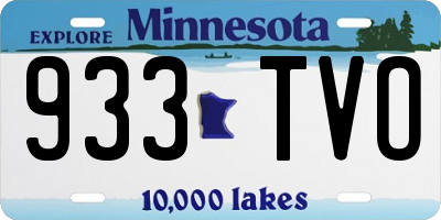 MN license plate 933TVO