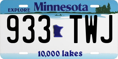 MN license plate 933TWJ