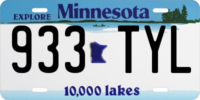 MN license plate 933TYL