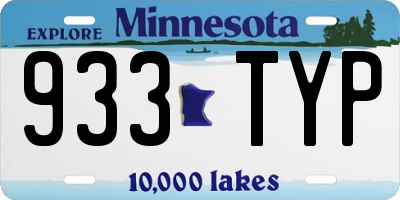 MN license plate 933TYP
