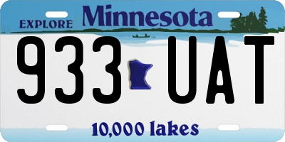 MN license plate 933UAT
