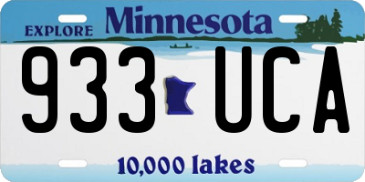 MN license plate 933UCA