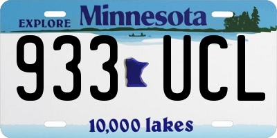 MN license plate 933UCL