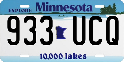 MN license plate 933UCQ