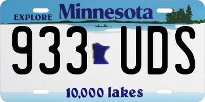 MN license plate 933UDS