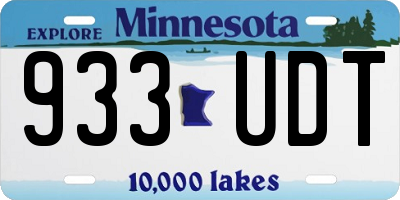 MN license plate 933UDT