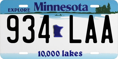 MN license plate 934LAA