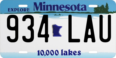 MN license plate 934LAU