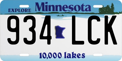 MN license plate 934LCK