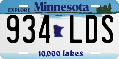 MN license plate 934LDS