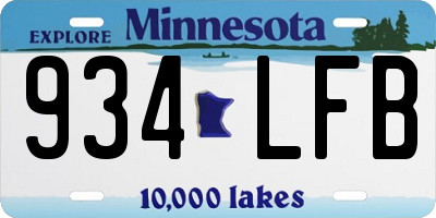 MN license plate 934LFB