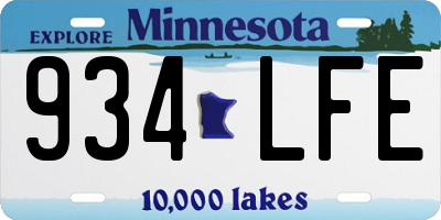 MN license plate 934LFE