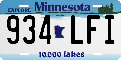 MN license plate 934LFI