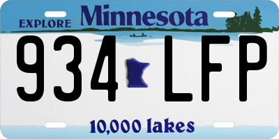 MN license plate 934LFP