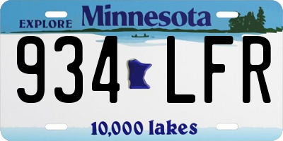MN license plate 934LFR