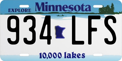 MN license plate 934LFS