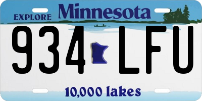 MN license plate 934LFU