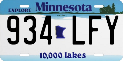 MN license plate 934LFY