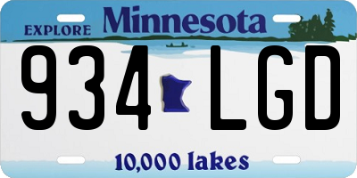 MN license plate 934LGD
