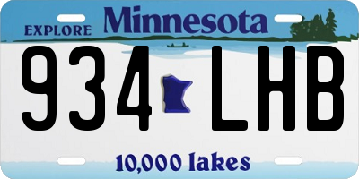 MN license plate 934LHB