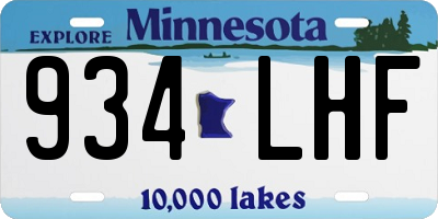 MN license plate 934LHF
