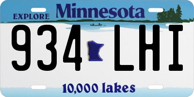 MN license plate 934LHI