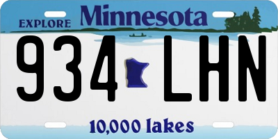 MN license plate 934LHN