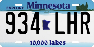 MN license plate 934LHR