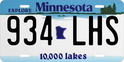 MN license plate 934LHS