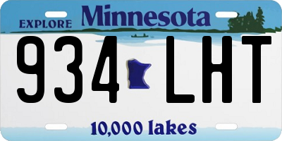 MN license plate 934LHT