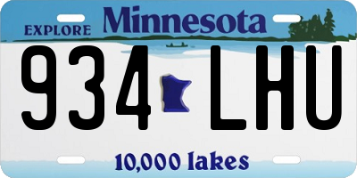 MN license plate 934LHU