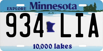 MN license plate 934LIA