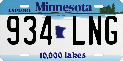 MN license plate 934LNG