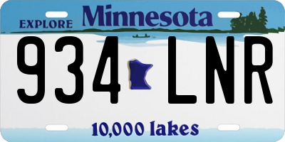 MN license plate 934LNR