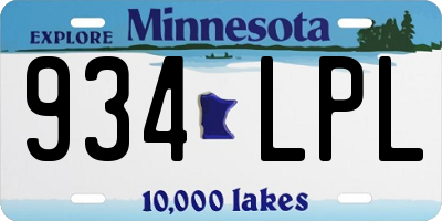 MN license plate 934LPL