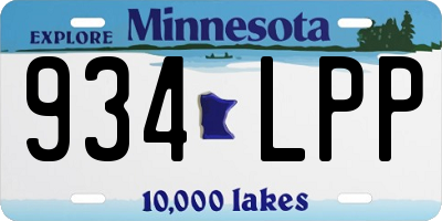 MN license plate 934LPP