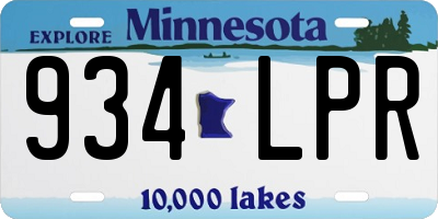 MN license plate 934LPR