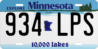 MN license plate 934LPS