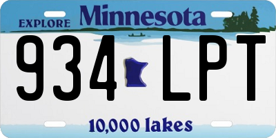 MN license plate 934LPT