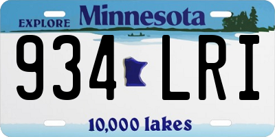 MN license plate 934LRI