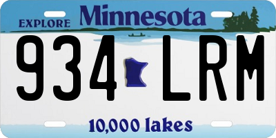 MN license plate 934LRM